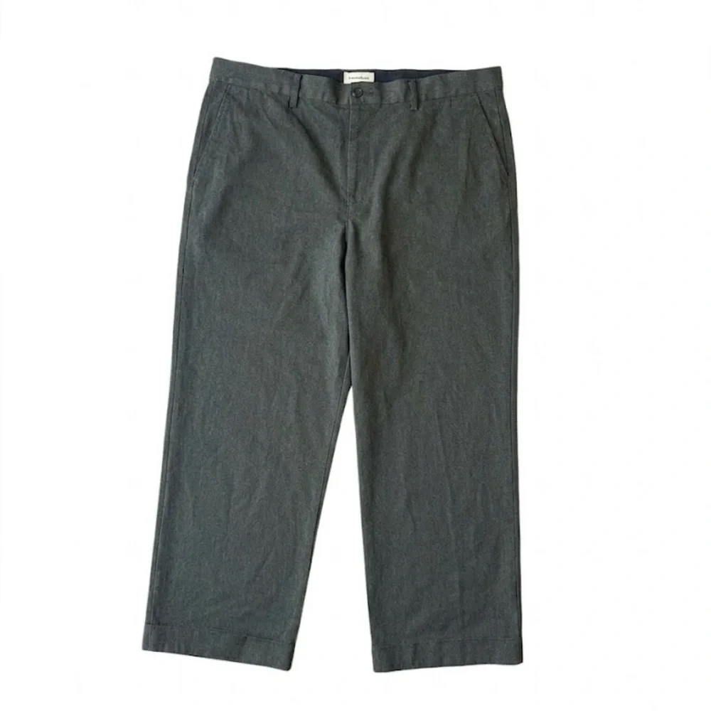 Dockers Relaxed Fit Gray Dress Pants 40x29 Cuffed Classic Business Casual
